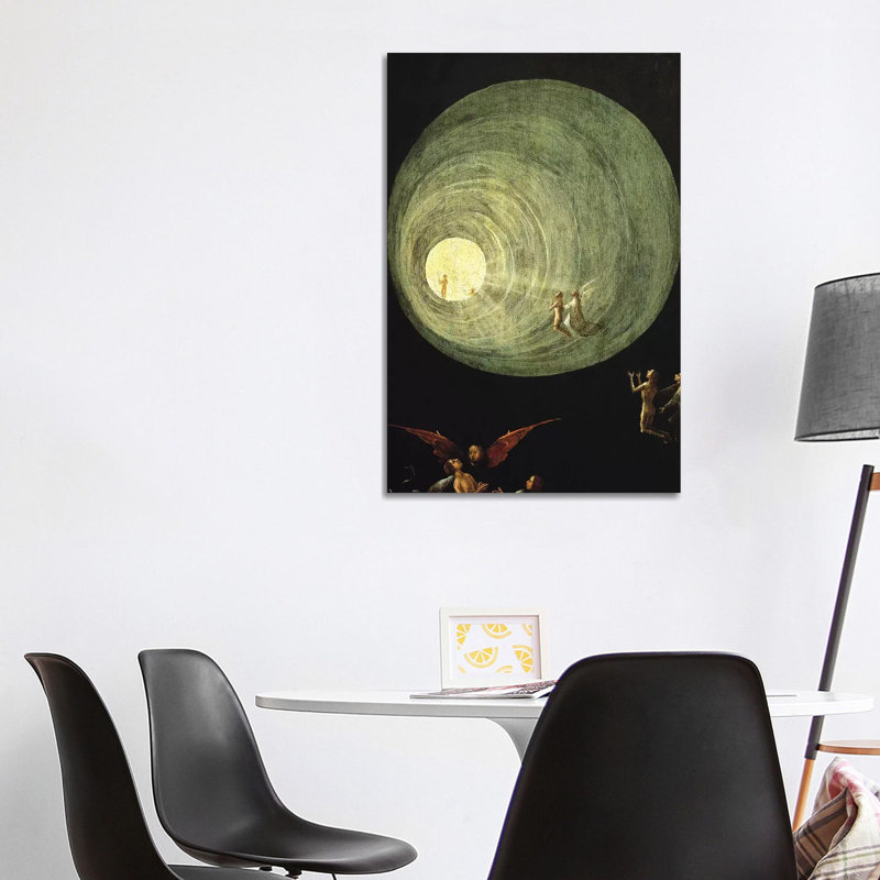 Deatail Of The Funnel Of Goodness And Light, Ascent Of The Blessed by Hieronymus Bosch - Wrapped Canvas Print