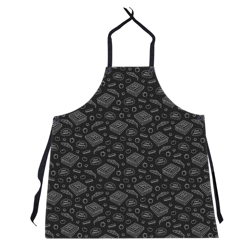 Bib Apron, Black/White
