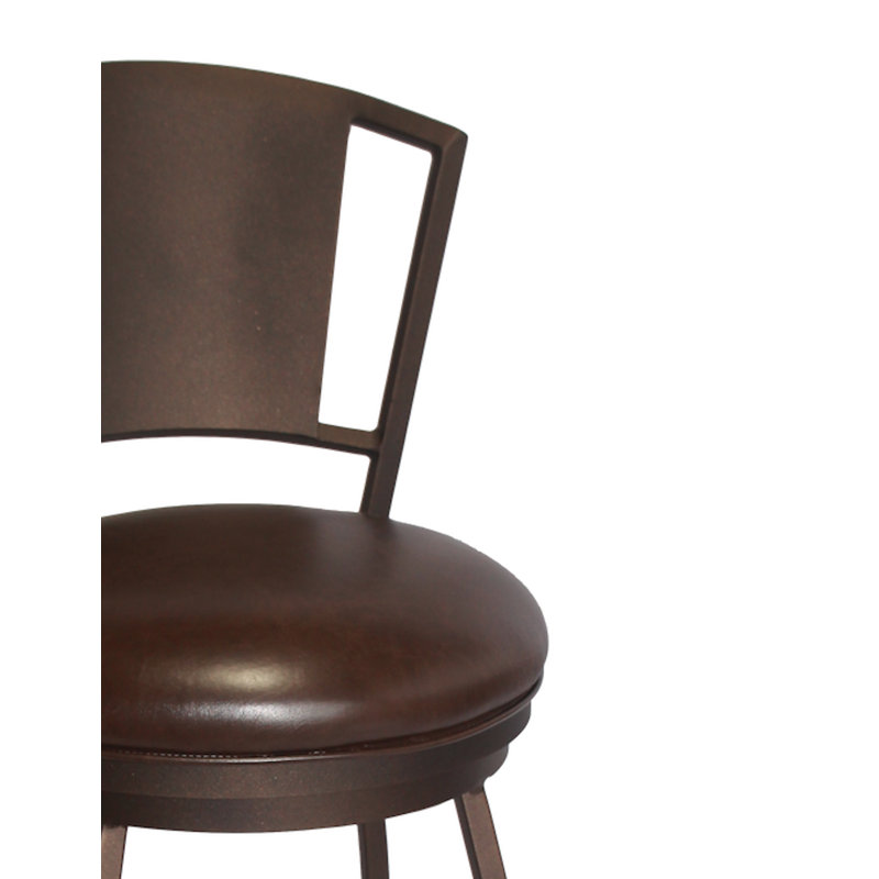 Swivel Upholstered Counter Stool with Metal Frame, Counter Stool (26" Seat Height)