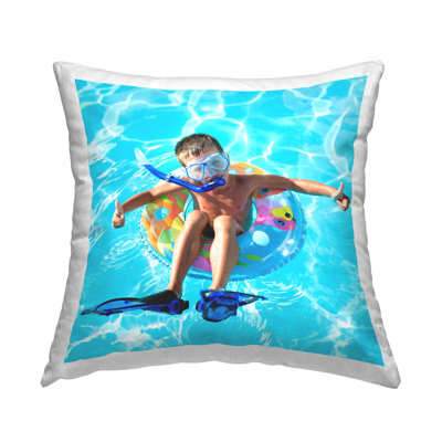Coussin d'extérieur imprimé carré blanc personnalisé