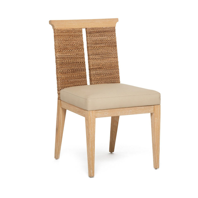Reed Upholstered Dining Chair, Beige, Saddle