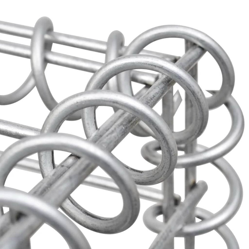 Gesele Grey Metal Gabion Basket, 100cm H x 100cm W x 30cm D
