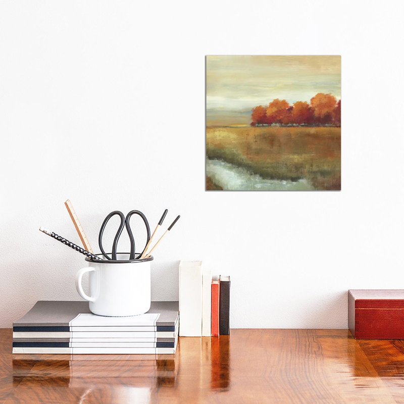 Orange Treescape II by Allison Pearce - Wrapped Canvas Painting, 30.48 cm H x 30.48 cm W