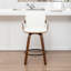 Tabouret de comptoir pivotant avec structure en bois Youngstown-123200647