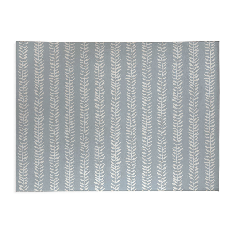 Mystic Ivy Kids Play Mat, Slate Blue/Blue, Rectangle 2' x 3'