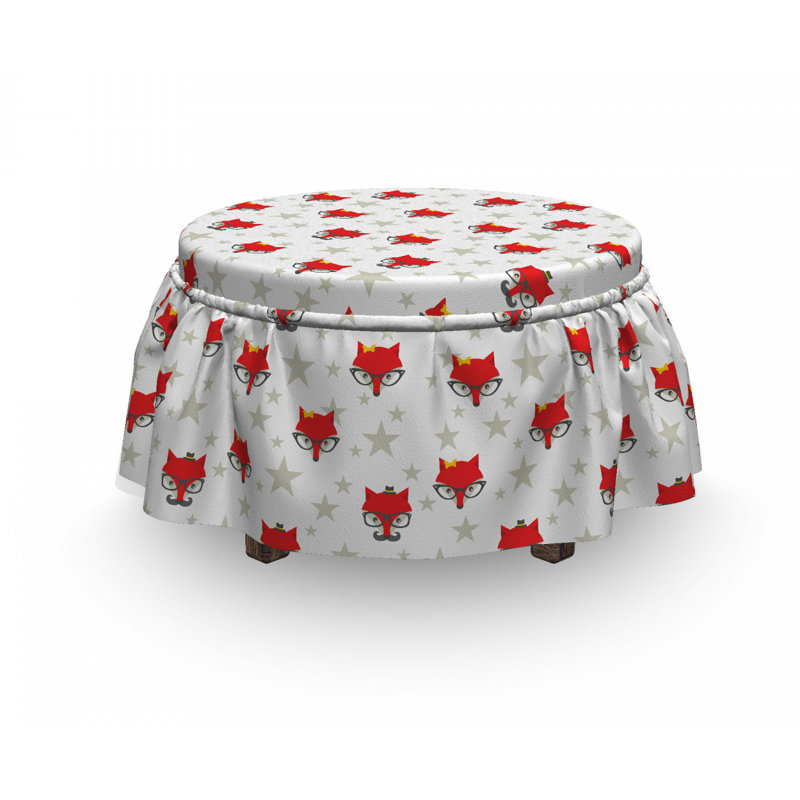Housse pour repose-pieds hipster foxes casquettes