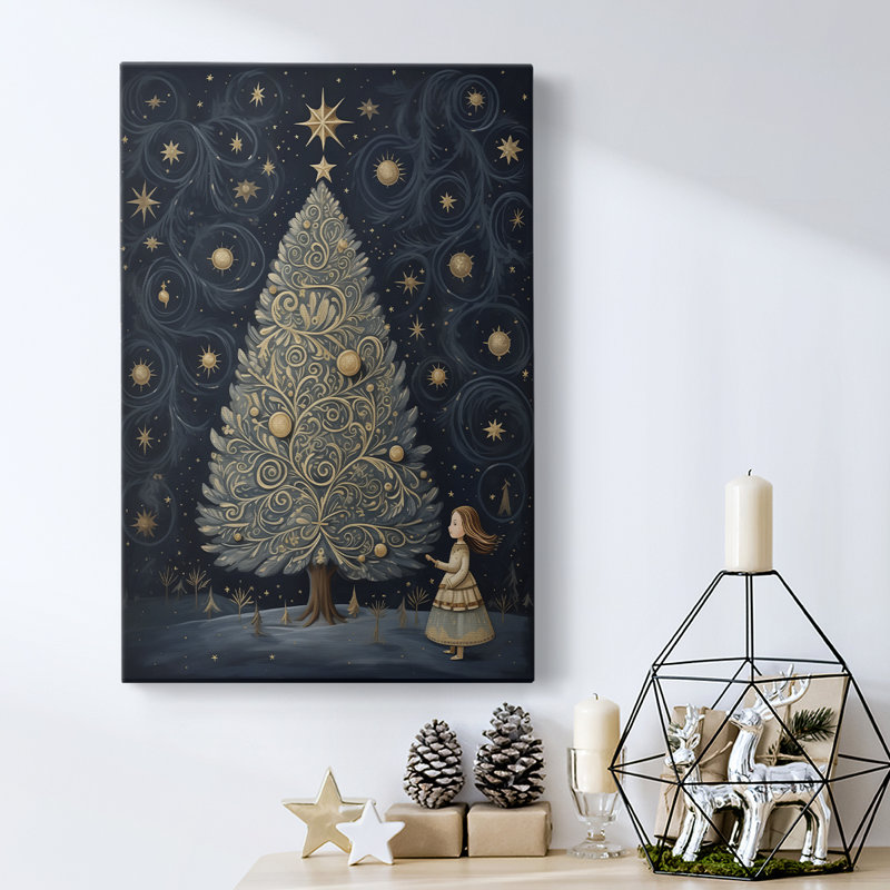 Art des Fêtes de Noël - Toile tendue avec châssis DCL, H 27 po x l 18 po