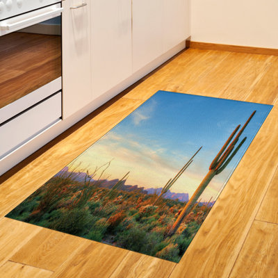 Desert High Density Long Fiber Poly Threads Decorative Area Rug Carpet