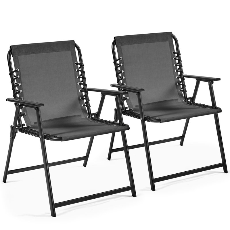 Parral Folding Patio Dining Armchair, Dark Grey