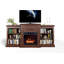 Foyer électrique 67 "avec manteau de cheminée et armoires, meuble télé avec foyer pour téléviseur