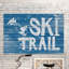 Piste de ski-impression d’art textuel sur bois-26009314