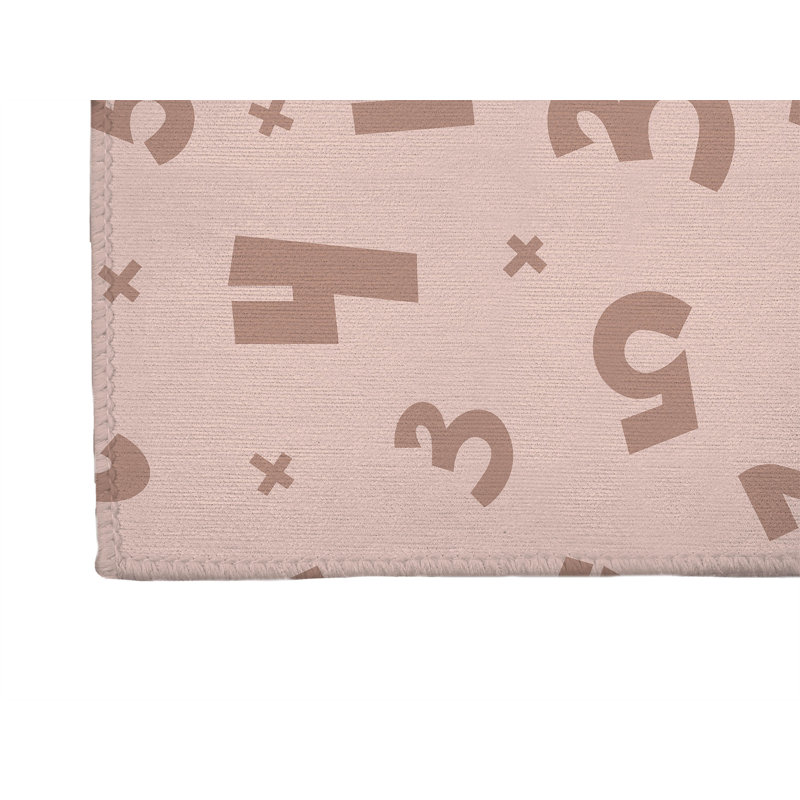 Paillasson d'intérieur Number Match, L 60 po x L 84 po, Rose