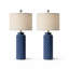 Lampe de table moderne en céramique 21 "avec lumière à 3 intensités pour la chambre à coucher et le salon-354375776