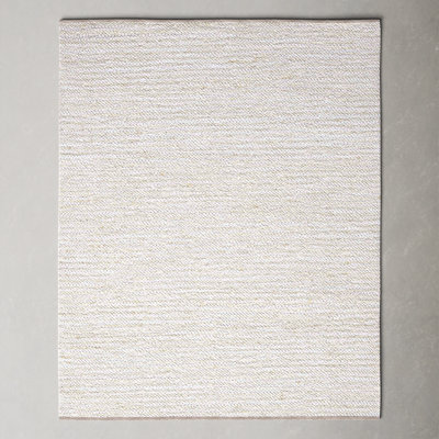 Garret Ivory Beige Hand-Woven Flatweave Rug
