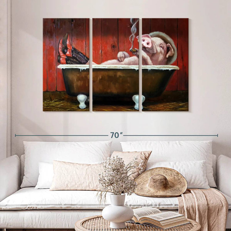 Brampt Hog Heaven, 32" H x 50" W