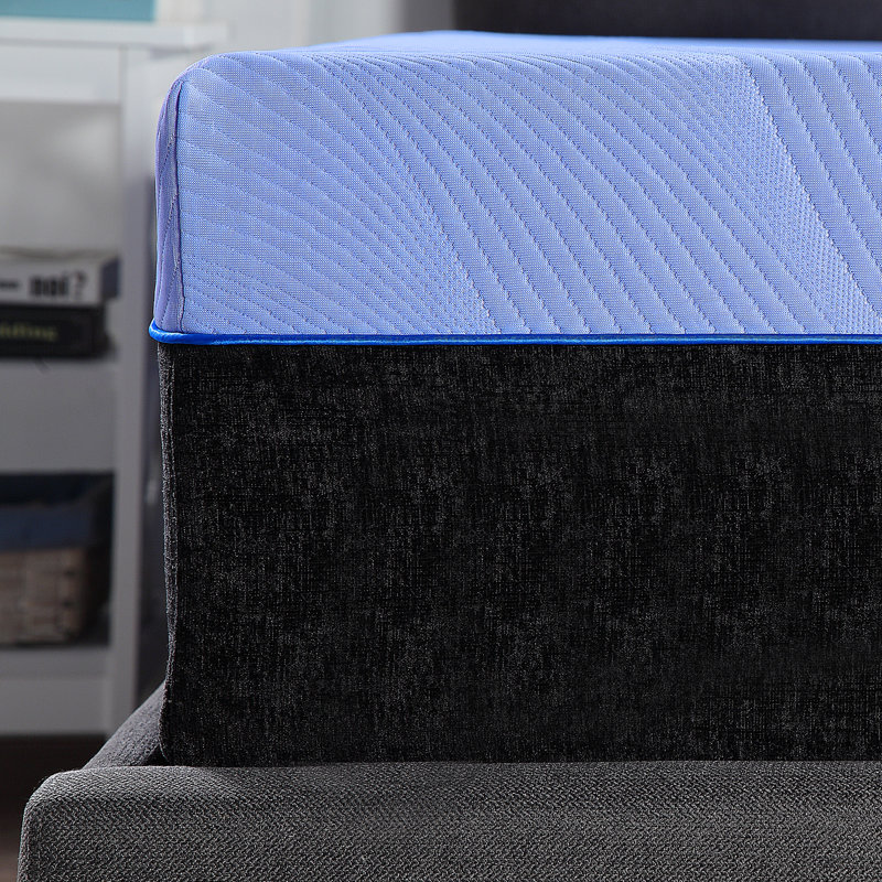Matelas pour lit simple 12 po - Mousse de latex et ressorts, couverture de glace bleue, sommeil apaisant, sommeil profond