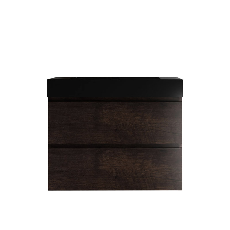 Stylish Matt Black Engineered Quartz Basin With Overflow For Bathroom Appeal High Integrated And Durability