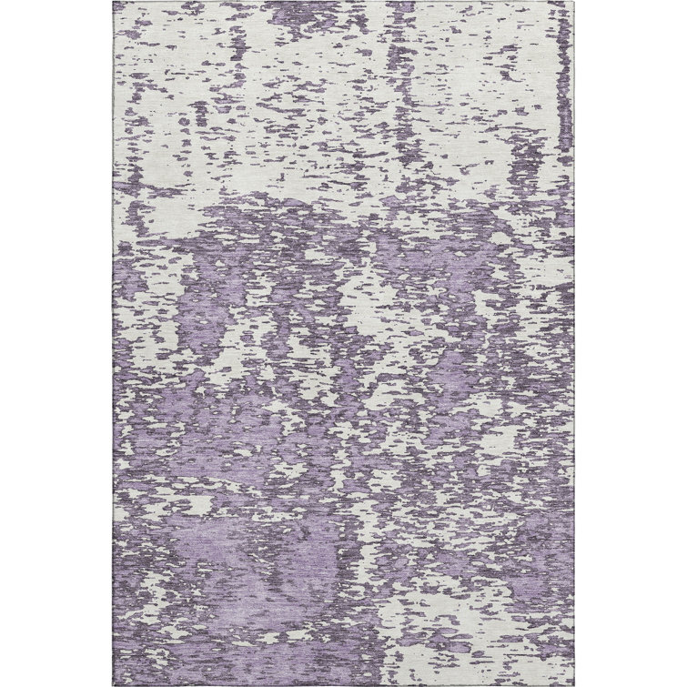 Premium Machine Washable Prisco Lavender Rug