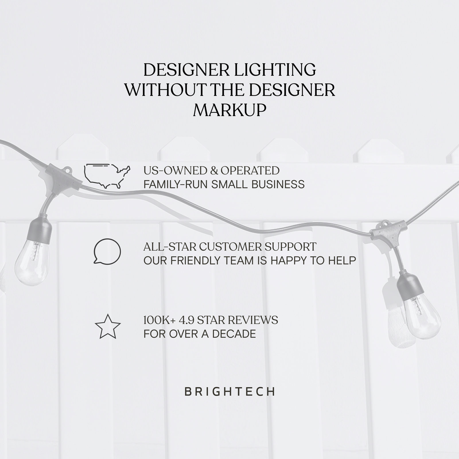 Pro Plug-In Outdoor LED String Lights, White