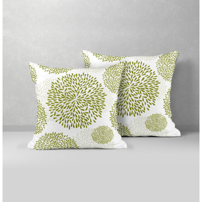Floral Outdoor Reversible Throw Pillow