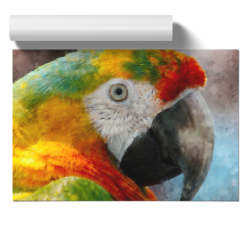 A Macaw Parrot Painting - Frameless Print, 30cm H x 42cm W x 0.1cm D