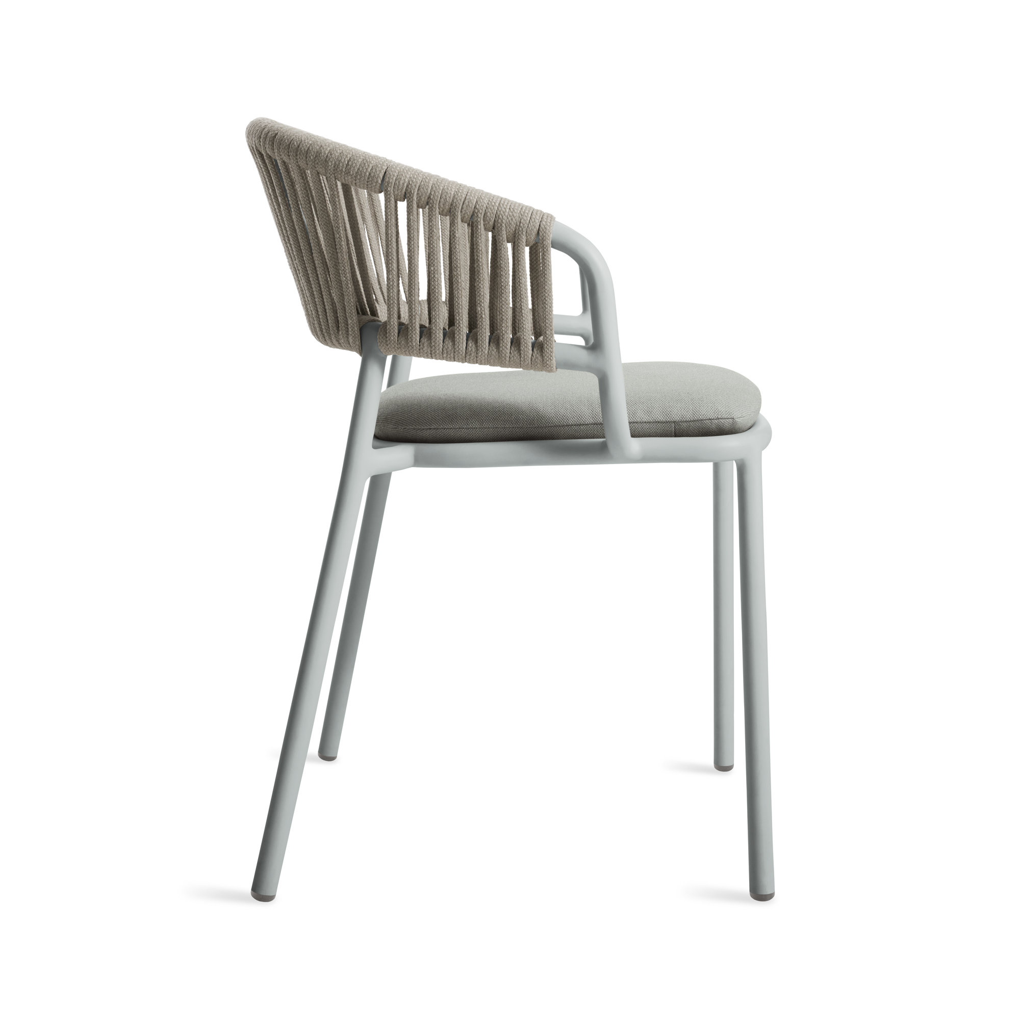 Mate Premium All-Weather Wicker Outdoor Dining Armchair with Sunbrella® Cushion, Toohey Breezy Blue