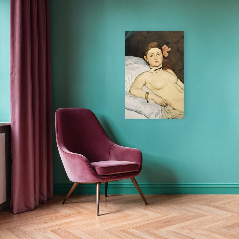 Olympia, 1863 Impressionnisme abstrait contemporain, H 36 po x l 24 po