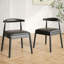 Ensemble de 2 chaises de salle à manger de style Mid-Century avec structure en chêne massif et siège tissé à la main Weave-2083261392