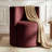 Velvet Upholstered Barrel Accent Chair with Casters-1879172446