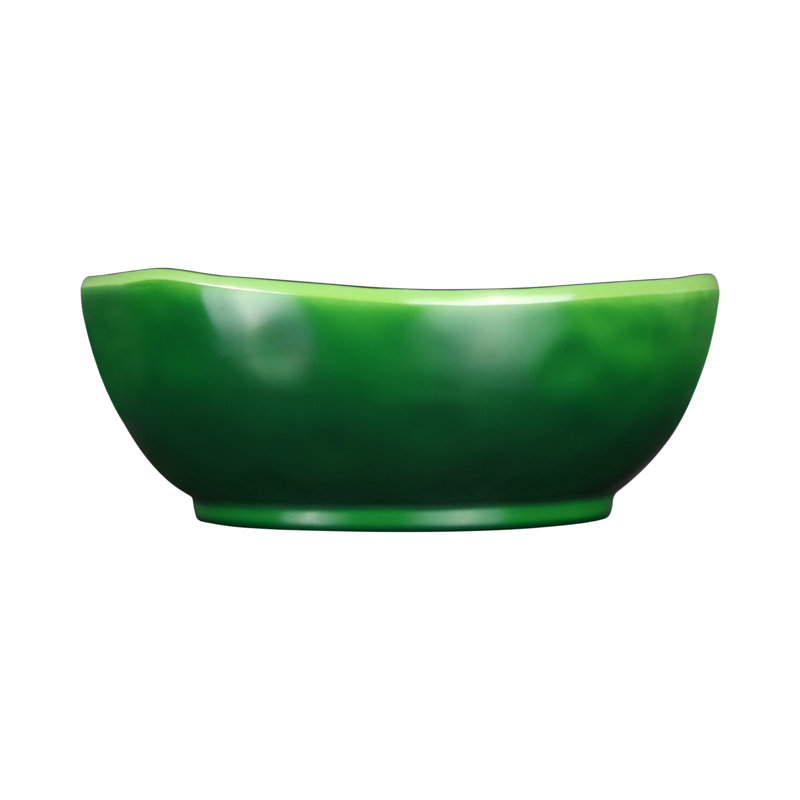 Maya 8.25" Melamine Irregular Round Bowl, Green