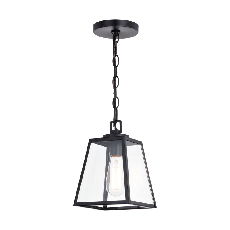 Helgeson 1 - Light Bronze Lantern Pendant, Black