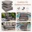 Ensemble de coussins et coussins  intérieur / extérieur résistant à l'eau - 25 po x 22 po x 4 po -2077793025-2077793055