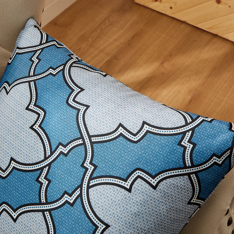 Housse de coussin Dobson, Bleu, 26 po x 26 po