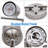 4-Light Track Light, Brushed Nickel Fixed Track Rail with Cylinder Head and Gu10 Bulb