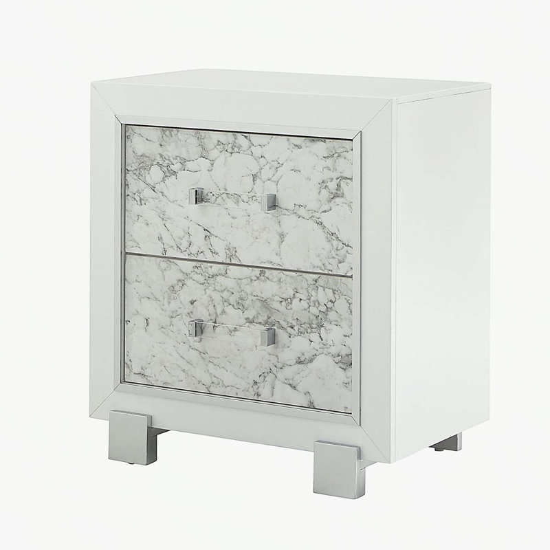 SKYE MARBLE WHITE NIGHTSTAND