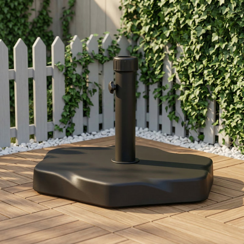 Base de parasol hexagonale capable de supporter 66 livres.