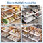 Lot de 2 organisateurs de placard coulissants en acier au carbone robuste – Étagère coulissante extensible de 53 cm de profondeur, sans perçage, rails à extension complète pour la cuisine, le garde-manger, sous l'évier et le rangement de salle de bain-135407367