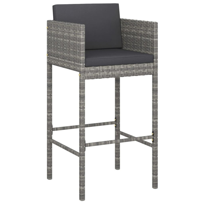 Bar Set Steel Frame Material, Dark Gray, Gray