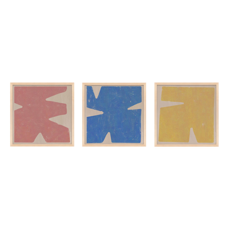Sculpted Pastel Set by Romina Gadler, Maple Paper Framed, 36" H x 36" W