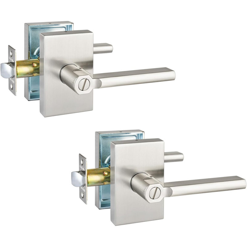 Door Lever, Satin Nickel