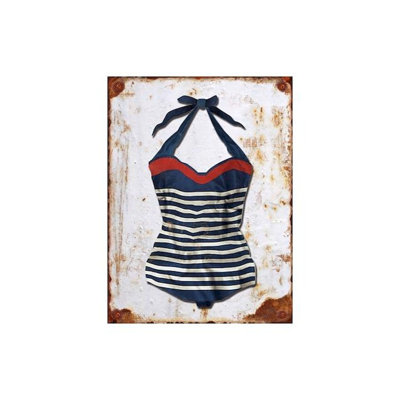 Décoration murale rétro en métal Swimsuit
