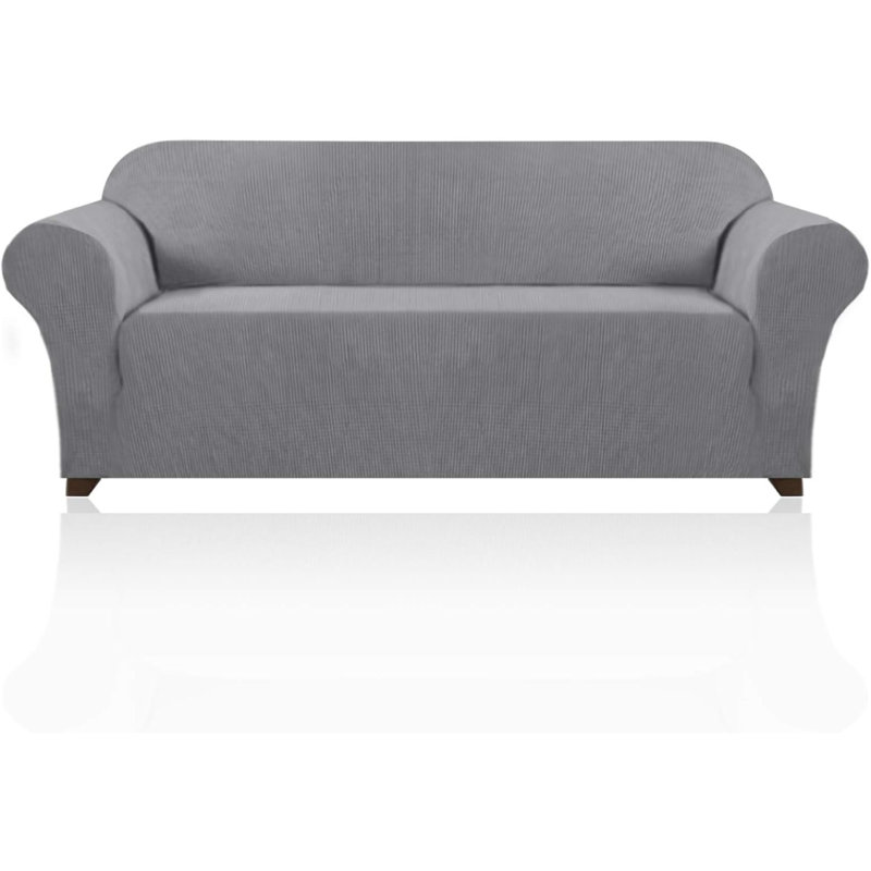 Housse de canapé, Polyester gris / mélange de polyester, H 41 po x l 88 po x P 39 po