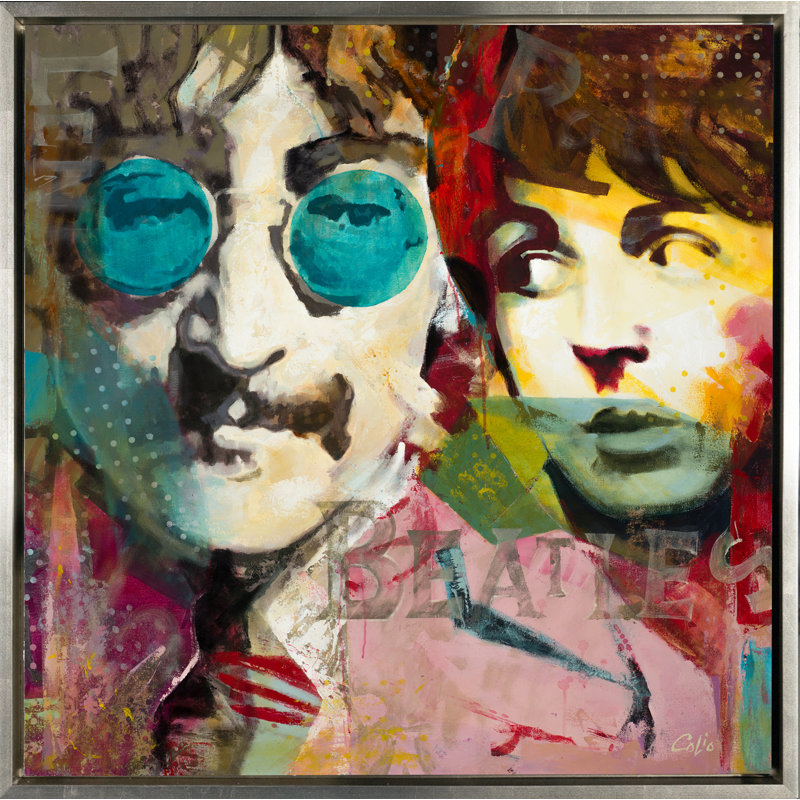 John & Paul by Colio - Floater Frame Painting on Canvas