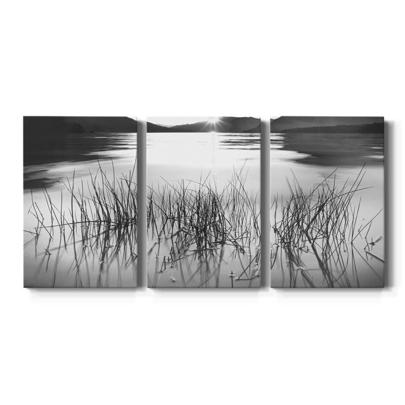 Lac Whisper - toile tendue avec châssis de qualité supérieure - prête à être accrochée, H 36 po x l 72 po x P 1 po