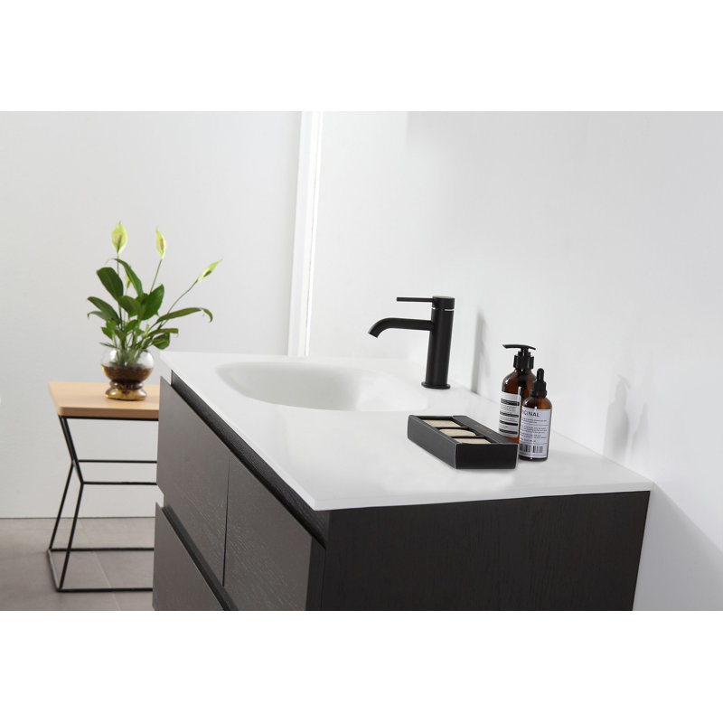Ensemble de meuble-lavabo simple 42 po Arla, Gris anthracite