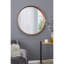 Miroir rond contemporain en bois