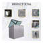 La poubelle contient 2 poubelles en métal pour le rangement des ordures, en acier inoxydable galvanisé, une remise pour la cour de jardin grise