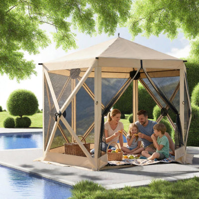 Auvents spacieux et abris de jardin avec conception en filet moderne pour le camping