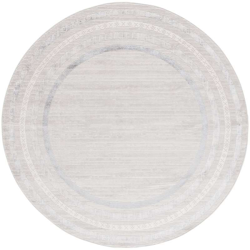 Maxximus Performance Striped Rug, Round 6'7"