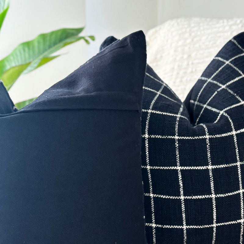 Black & White Checkered Pillow Cover